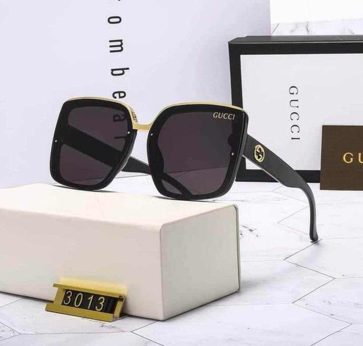 Okulary przeciwsłoneczne damskie czarne Gucci GG UV400 filtr