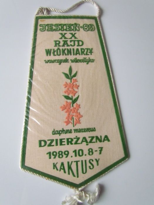 Proporczyk XX Rajd Włókniarzy '89 UNIONTEX PTTK Łódź