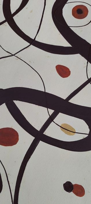 Belíssima pintura a óleo sobre tela e quadro em madeira, medidas 140cm