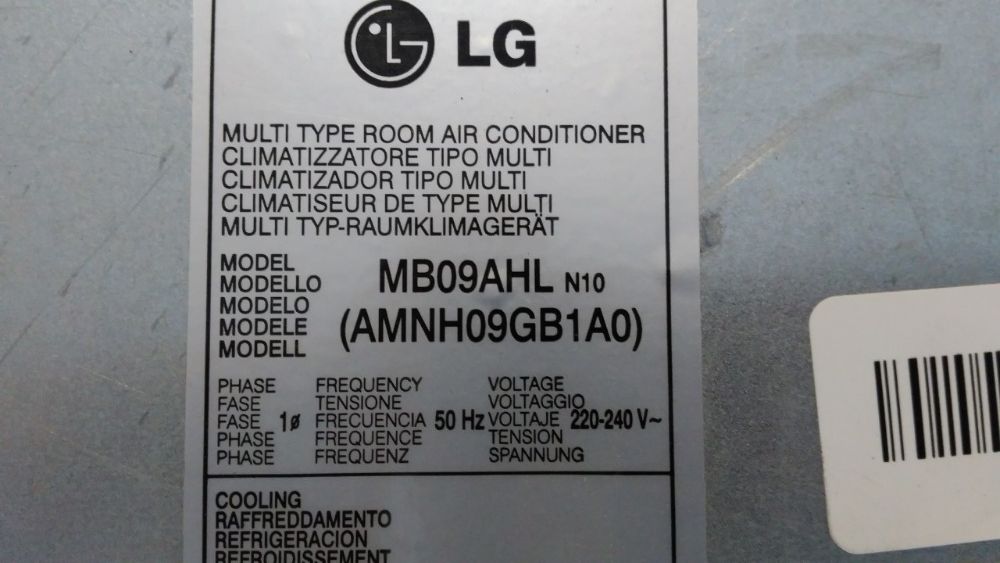 Ar concicionado LG condutas 9000btu Unidade interior