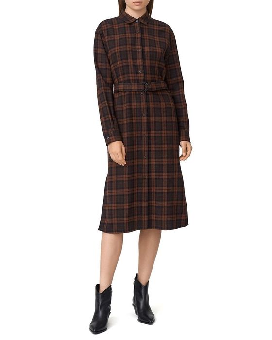 Шерстяное платье - рубашка KENZO (36/S, 38/M) Оригинал