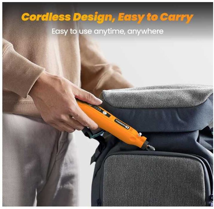 Bezprzewodowe narzędzie obrotowe, 5 biegów + akcesoria HARDELL