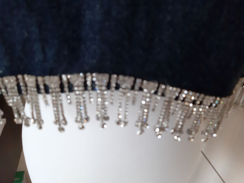 Bluzka top zara L kolekcja jeans kryształki kamyki ozdobne bluzka tkma