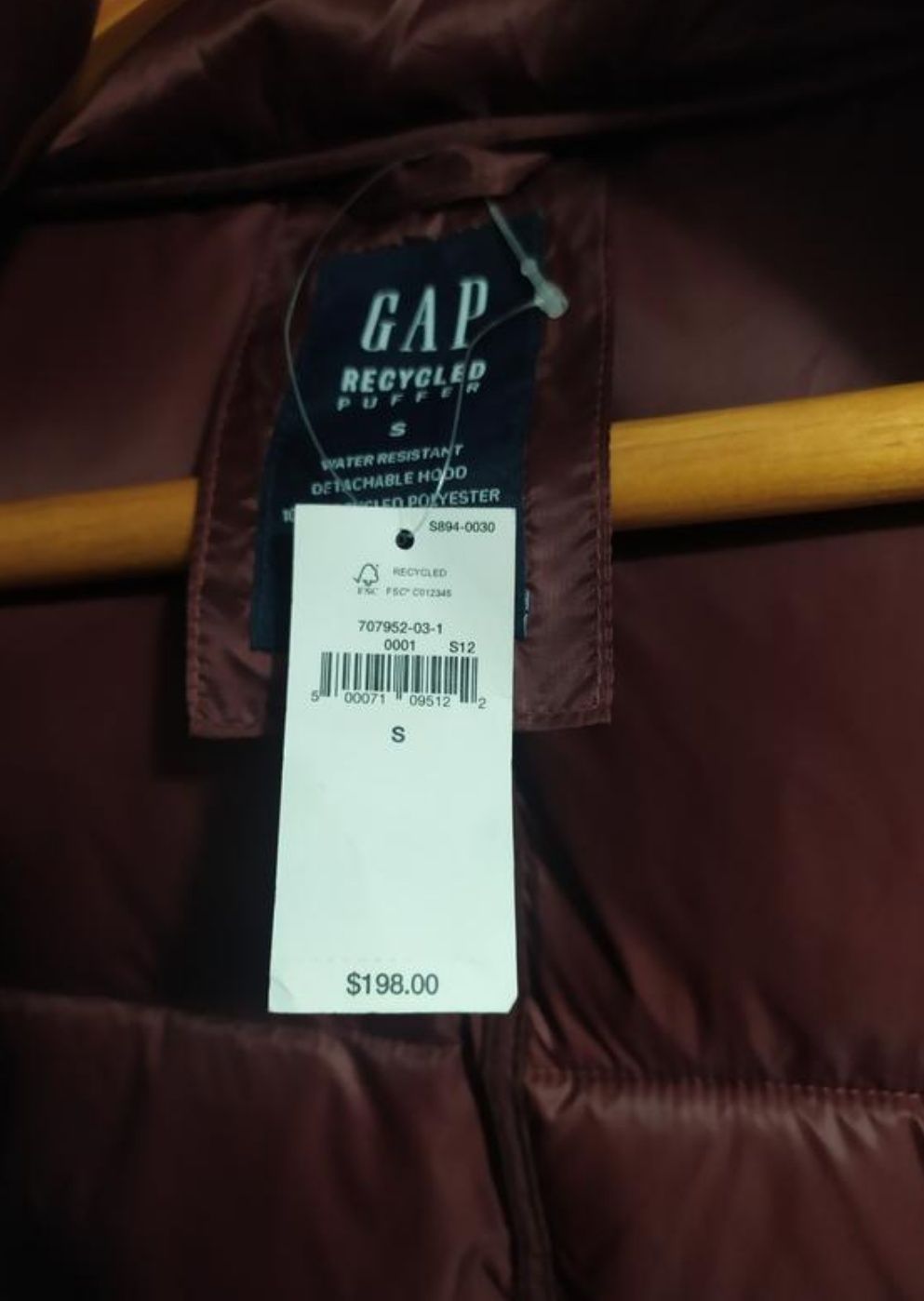 Пуфер GAP новый S (куртка пуховик пальто)