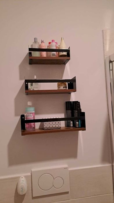 Półka łazienkowa 3 sztuki loft retro na ścianę ścienne dekoracja