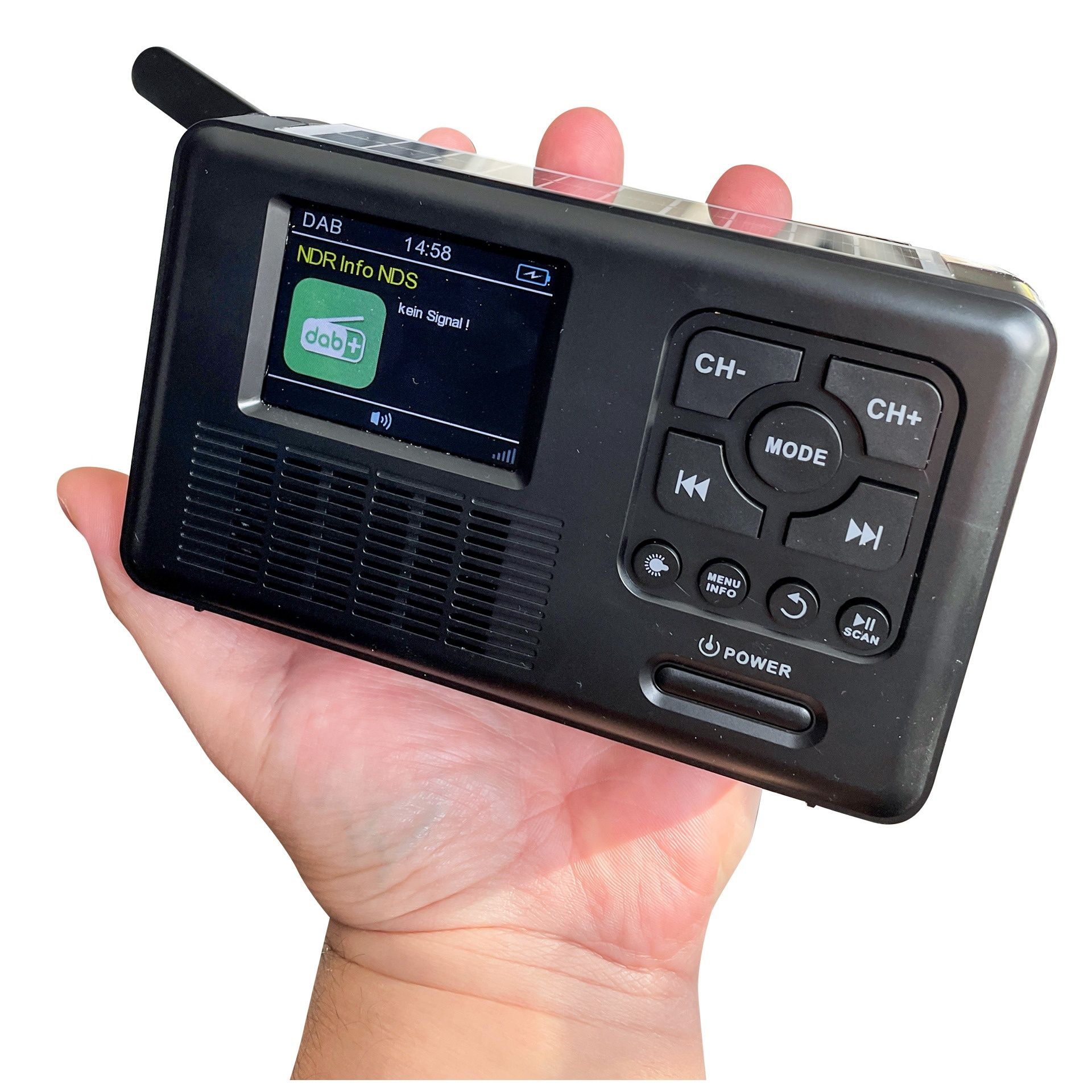 Radio DAB/FM Reflexion TRA560DAB Korbowe z latarką Bluetooth Solar USB