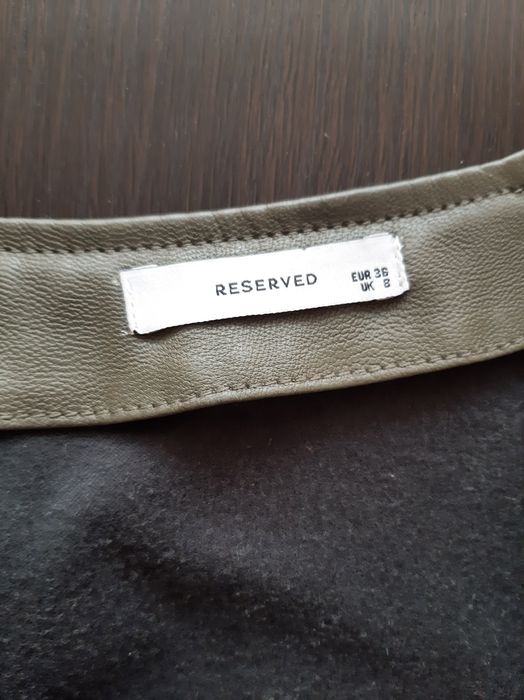 Skórzana sukienka Reserved/ rozmiar S (36)