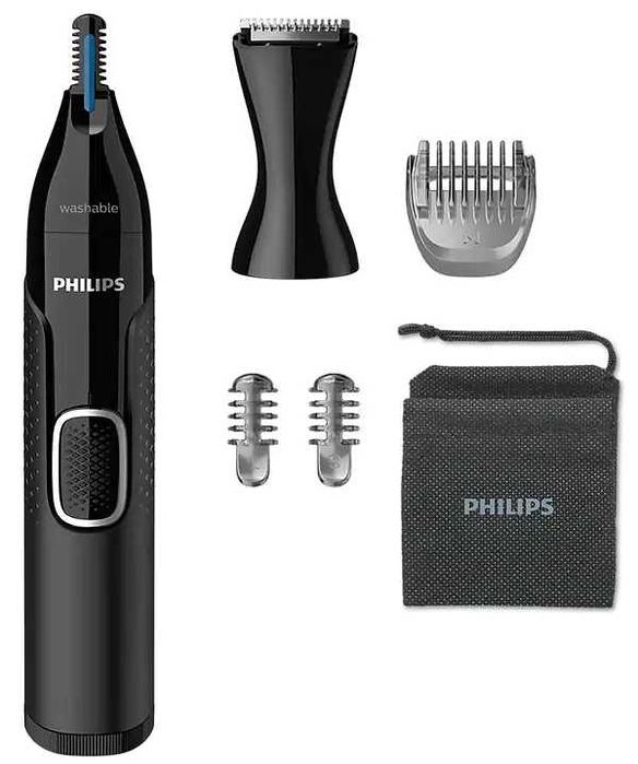 Тример для носа, ушей, бровей, бакенбард Philips серии 5000 насадками