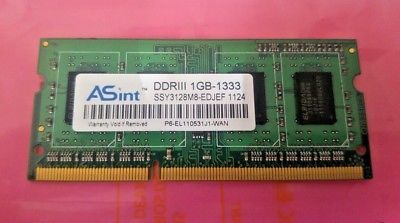 Memória RAM 1GB DDR3 1333MHz - SODIMM(Portatil)