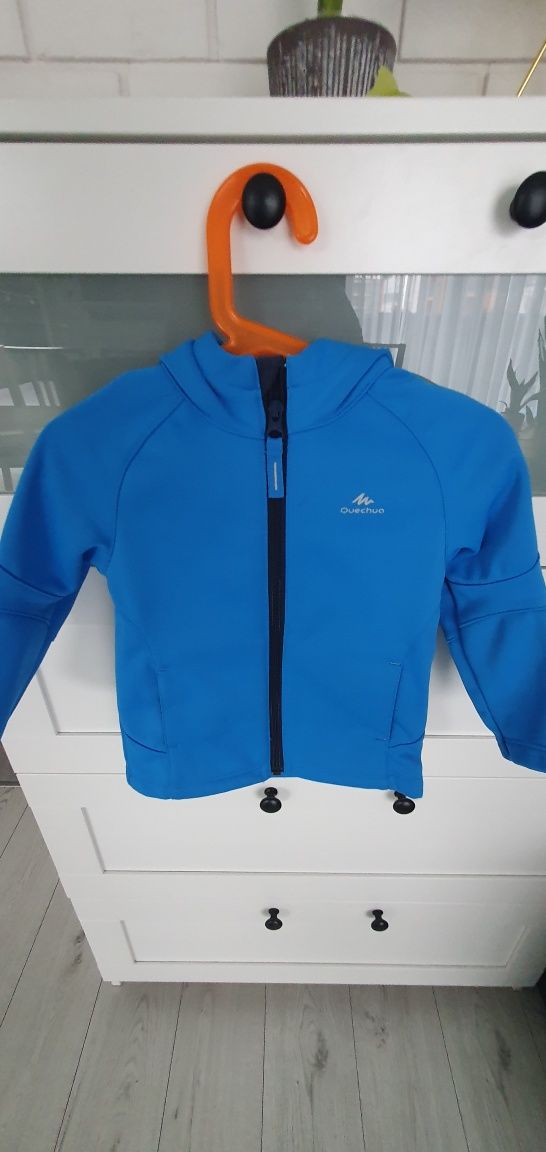 Kurtka  wiosenna  softshell decathlon niebieska 2 lata