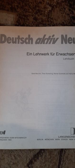 Deutsch aktiv Neu Lehrbuch 1A- Gerd Neuner Theo Scherling Reiner Schmi