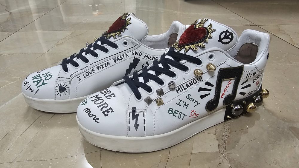 Кросівки Dolce & Gabbana Portofino з аплікацією ОРИГІНАЛ.