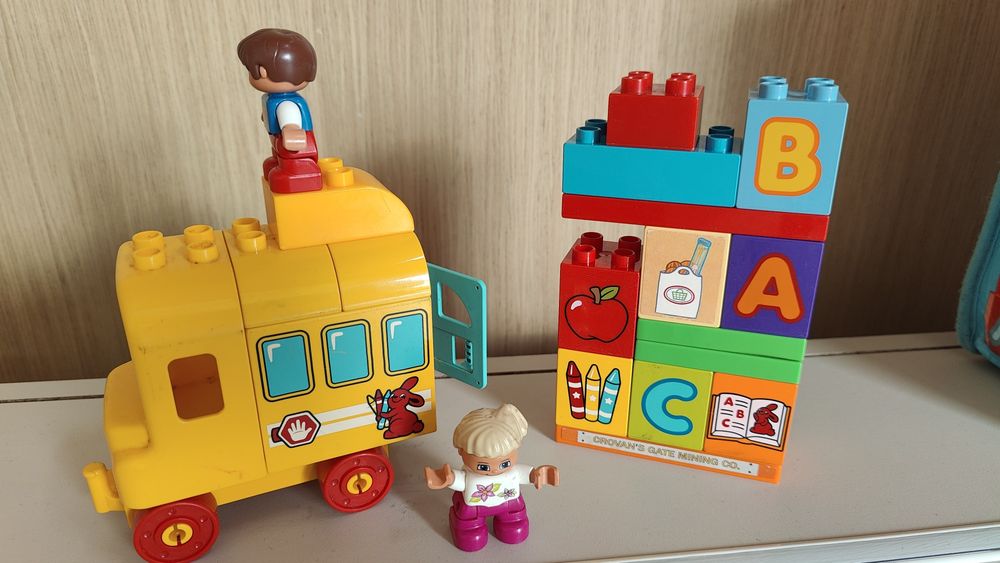 LEGO Duplo mój pierwszy autobus!!! Gratis Mega Bloks zestaw alfabet!