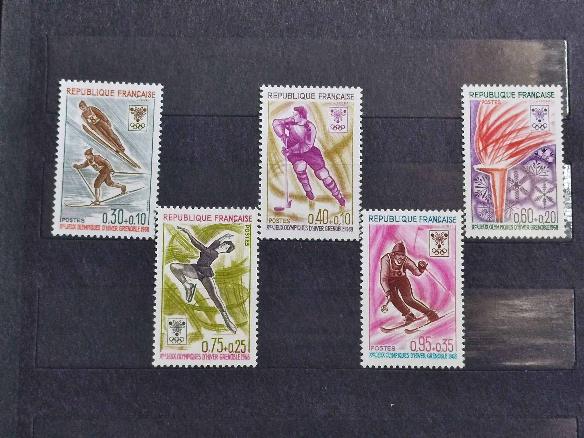 Znaczki Francja 1968 sport olimpiada zimowa