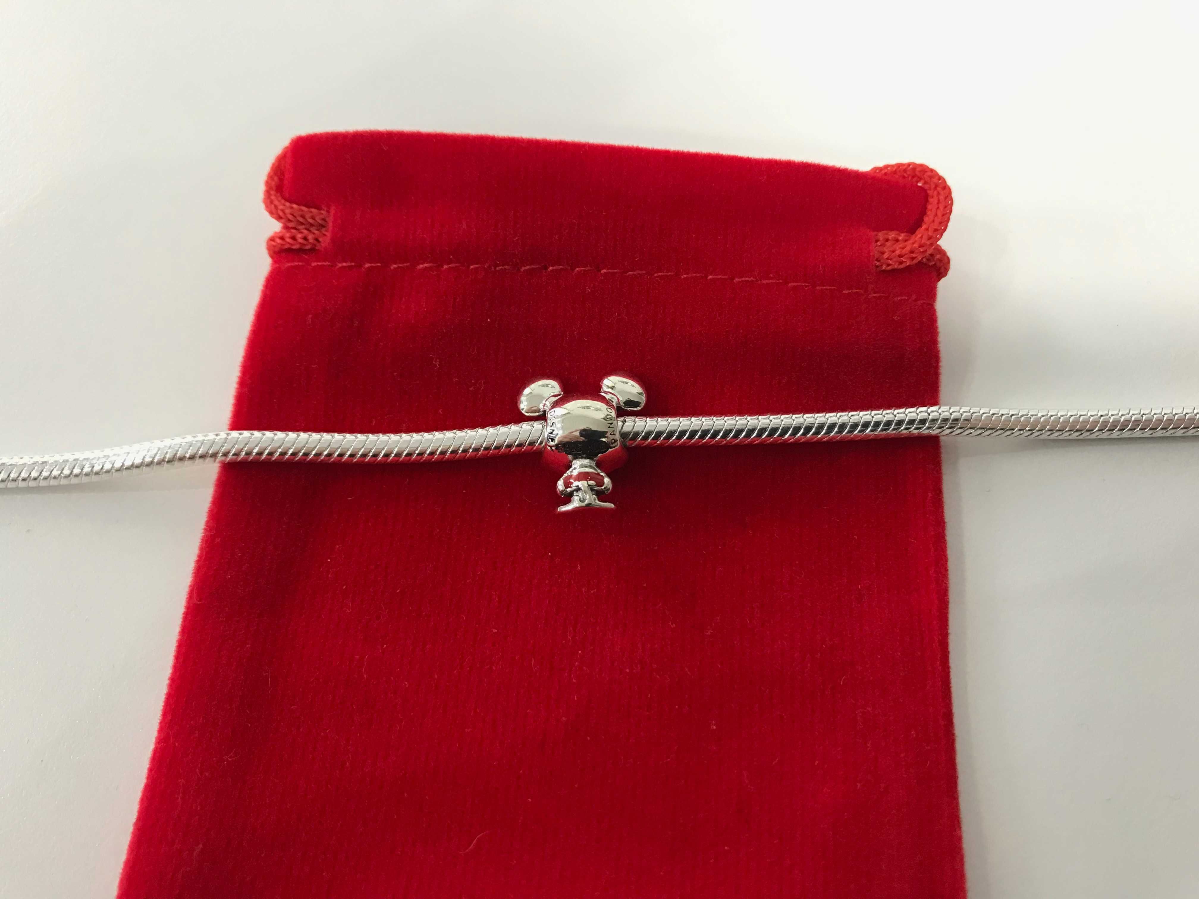 Conta Disney Mickey ou Minnie Mouse Pandora em Prata de Lei 925 Nova