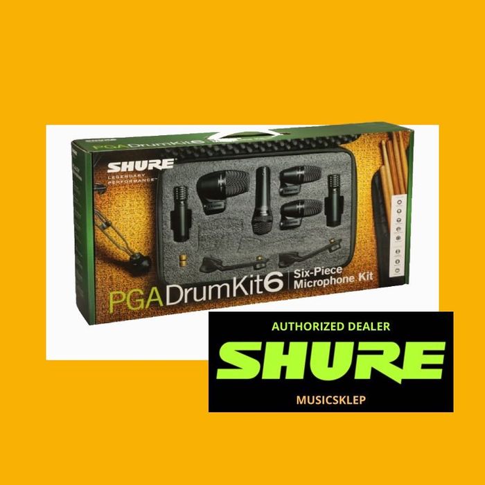 SHURE PGADRUMKIT6 rozszerzony zestaw mikrofonów perkusyjnych