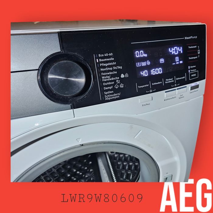 Pralko-suszarka z pompą ciepła AEG LWR9W80609 - 10/6kg, WiFi,
