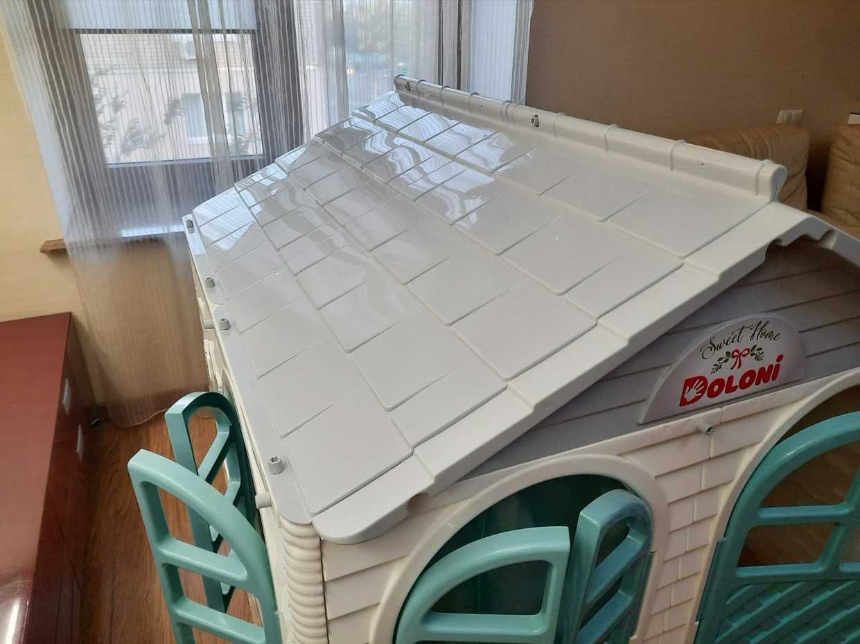 Дитячий ігровий будинок будиночок зі шторками пластиковий долоні