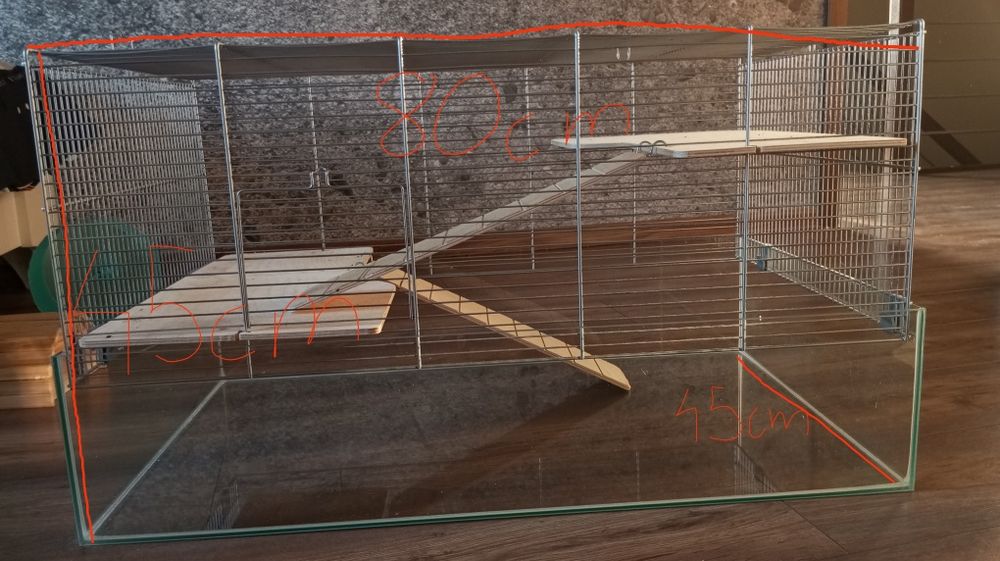 Klatka dla gryzoni z akcesoriami