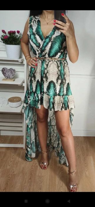 Sukienka wężowa asymetryczna