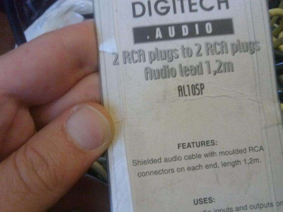 NOVO 2 RCA plugs audio cabo de audio 1,2 metros AL105P