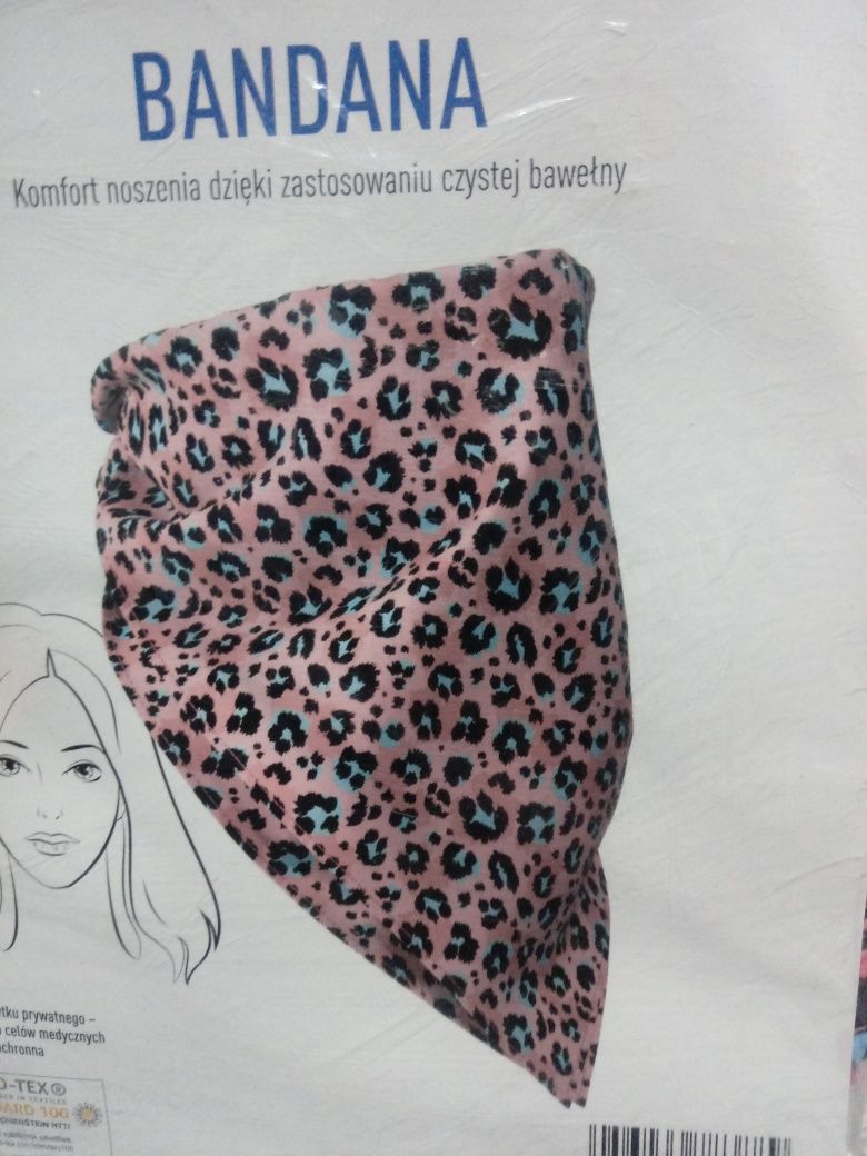 Chustka pod szyję bandana apaszka / nowa / 100% bawełna