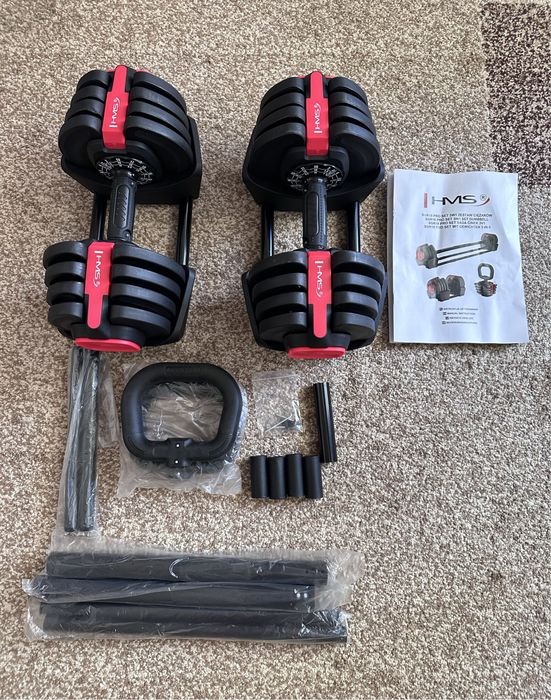 Zestaw hantle regulowane HMS 2x19kg