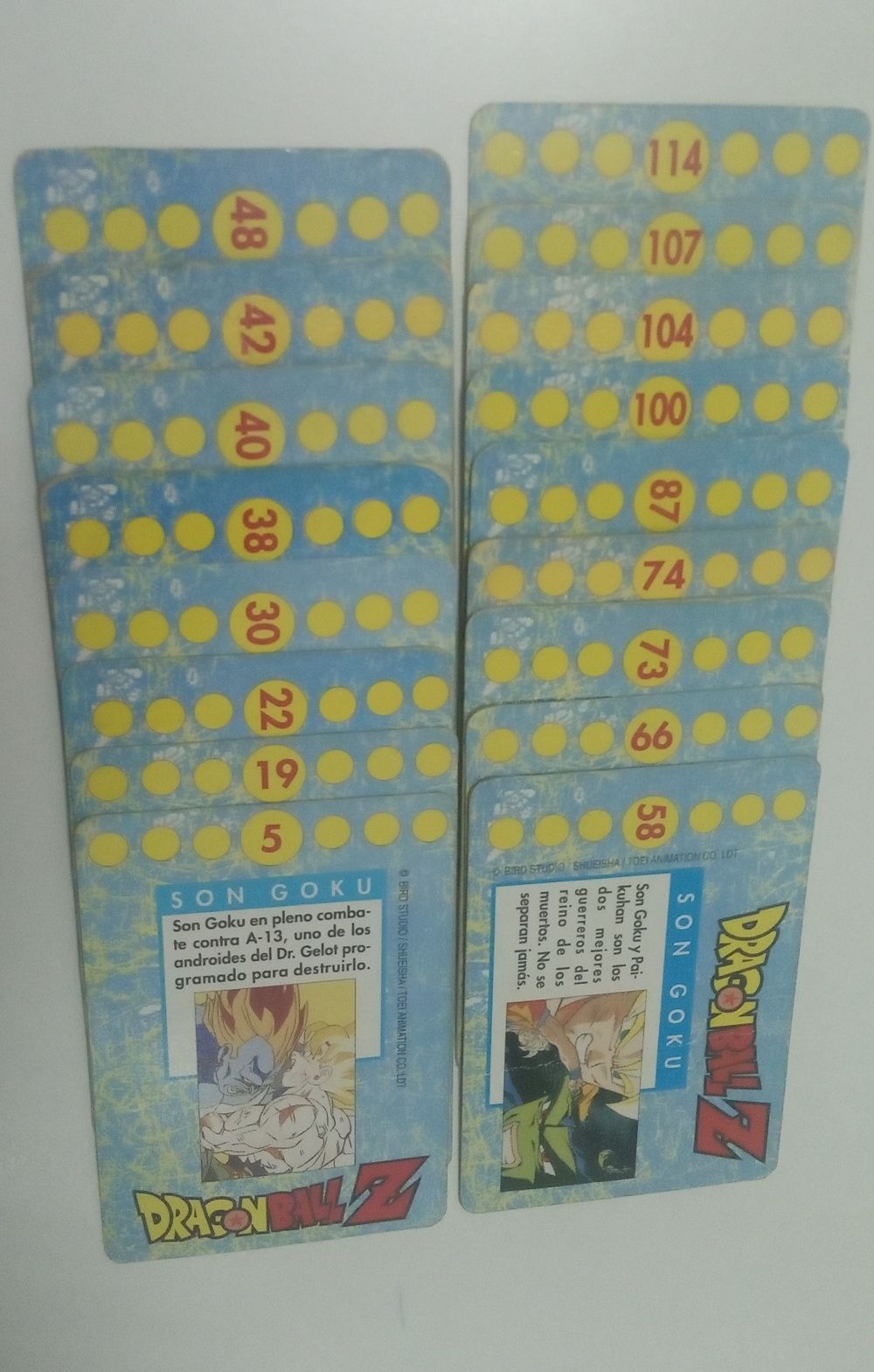 Dragon ball Z - cards série 1 2 3 e 4 Memorial Photo