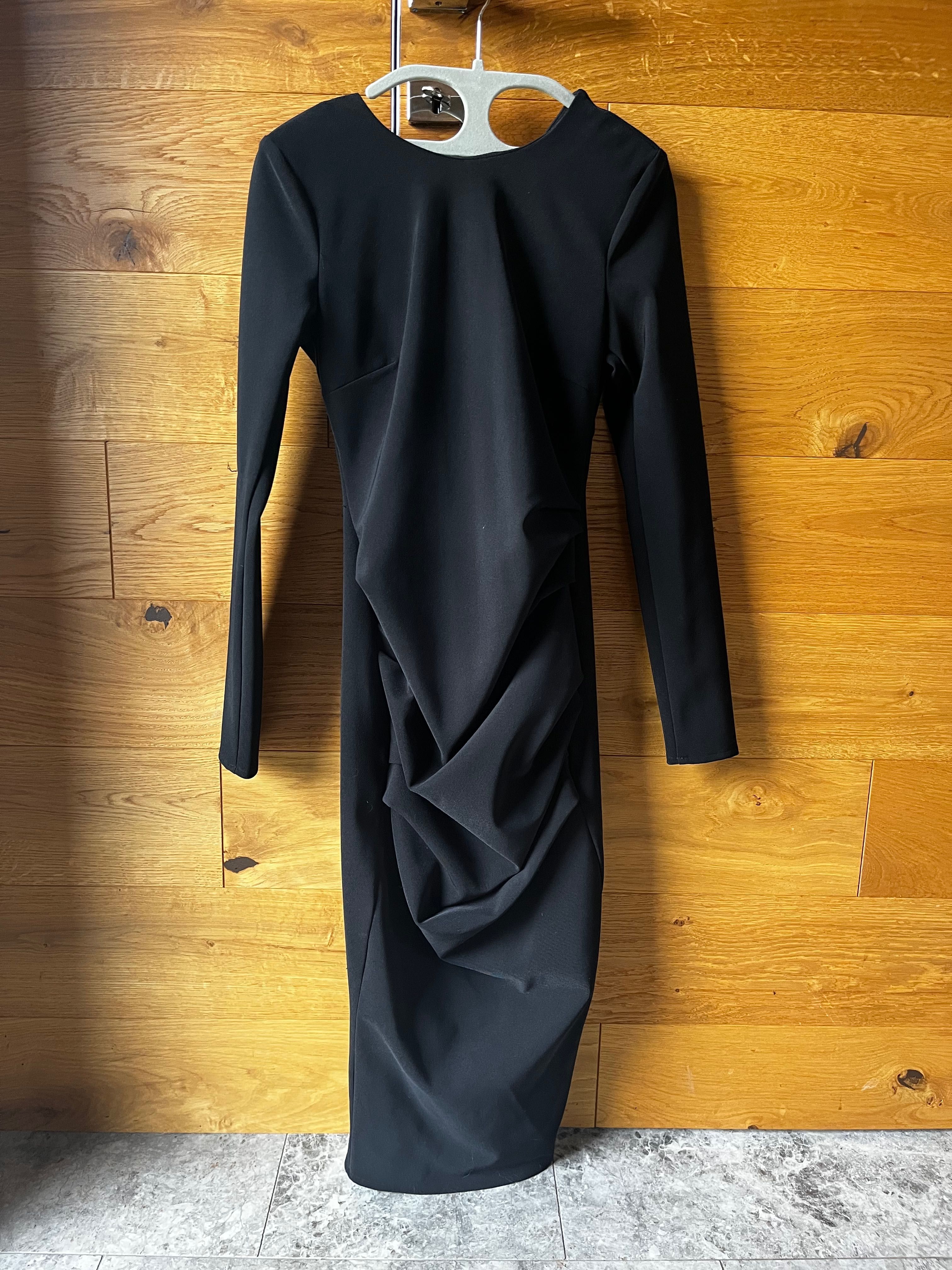 Sukienka Elisabetta Franchi xs 34 czarna z kokardą