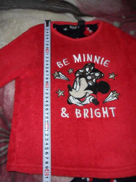 Мягкая пушистая пижама Минни 6-7 лет, піжама для дівчинки