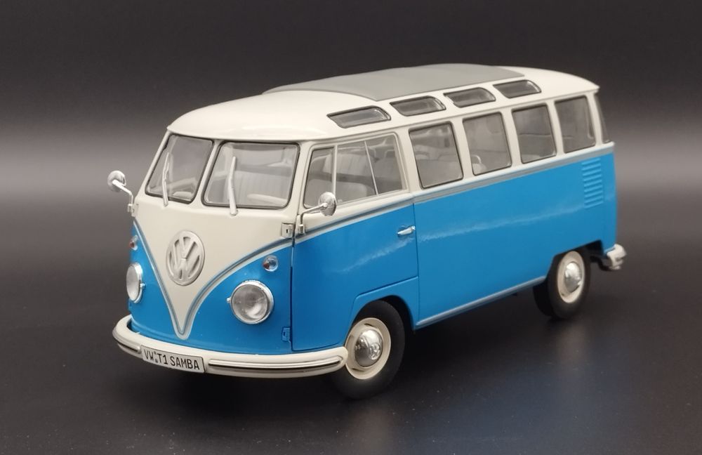 1:18 Solido Volkswagen VW T1 Samba BUS 1962 Blue/White 1:18