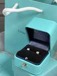 Сережки пусети з діамантами в стилі Tiffany сертифікат GIA | серьги