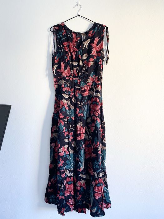 Długa sukienka maxi w kwiatki kwiaty Greenpoint
