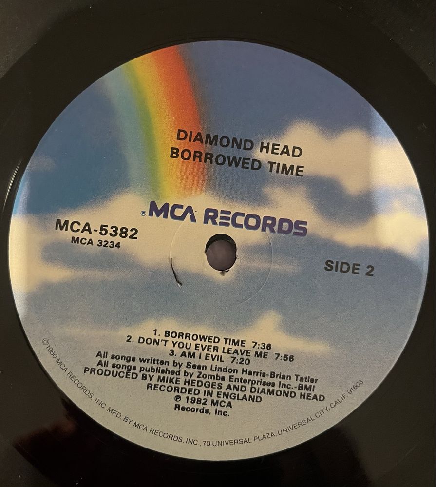 Diamond Head Borrowed time Lp MCA REC USA unikat!