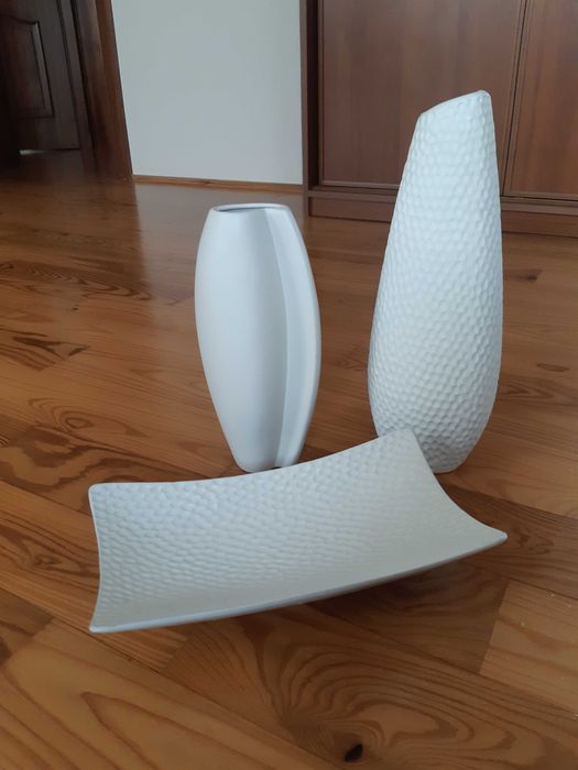 Ceramika artystyczna Eurofirany, 2x wazon + patera