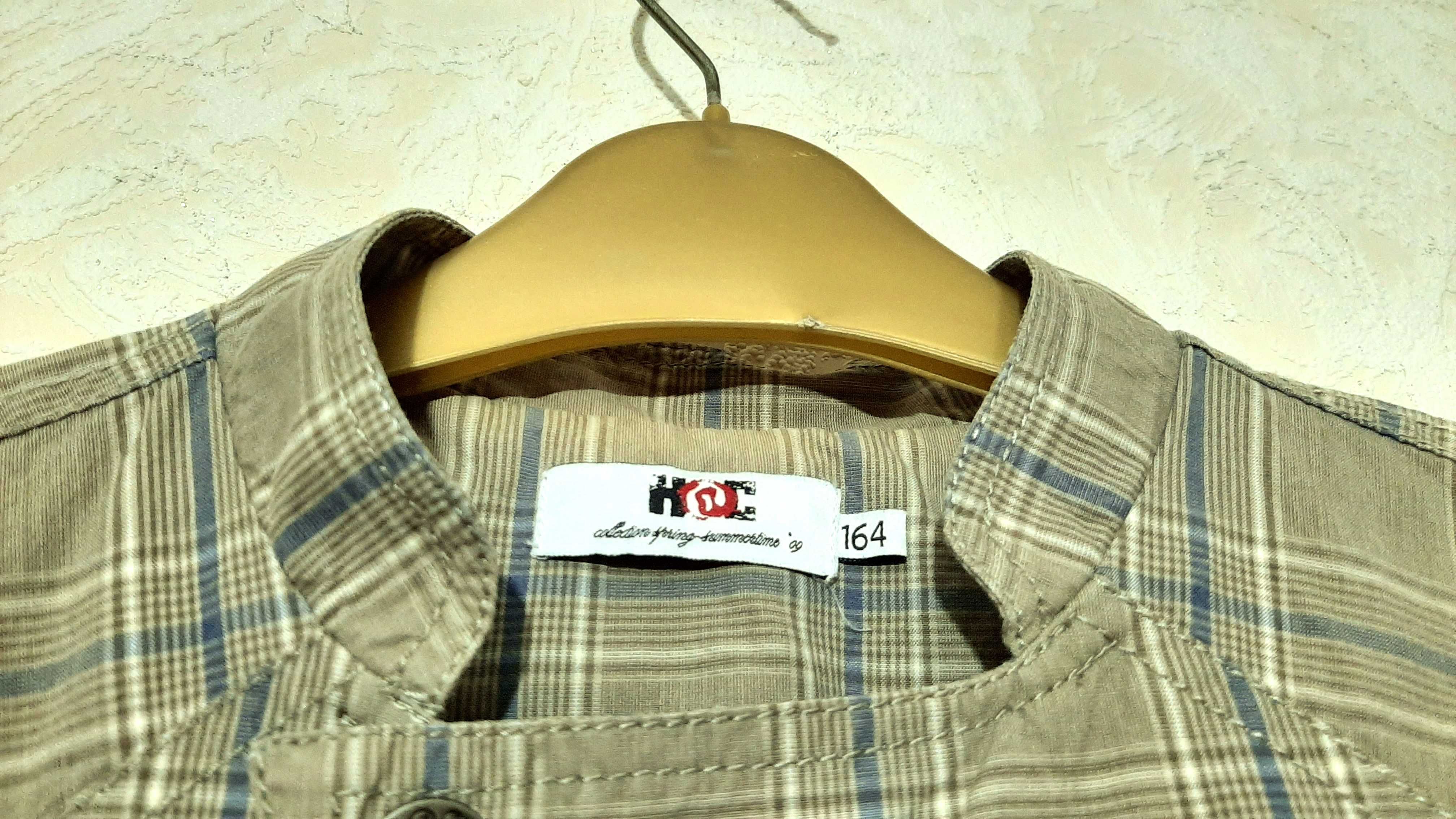 H&C брендова куртка-піджак сіра у клітинку на дівчину р42-44