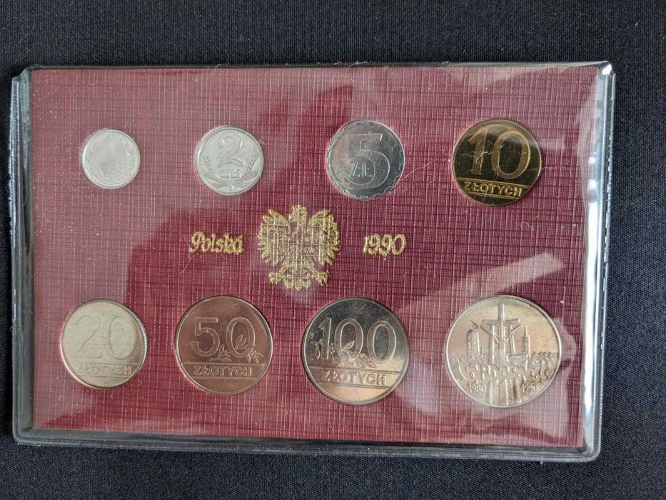 Set monet menniczych 'Monety Obiegowe Polska 1990' Solidarność