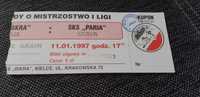 bilet  Iskra Kielce -SKS Paria Szczecin 11.01.1997-unikat