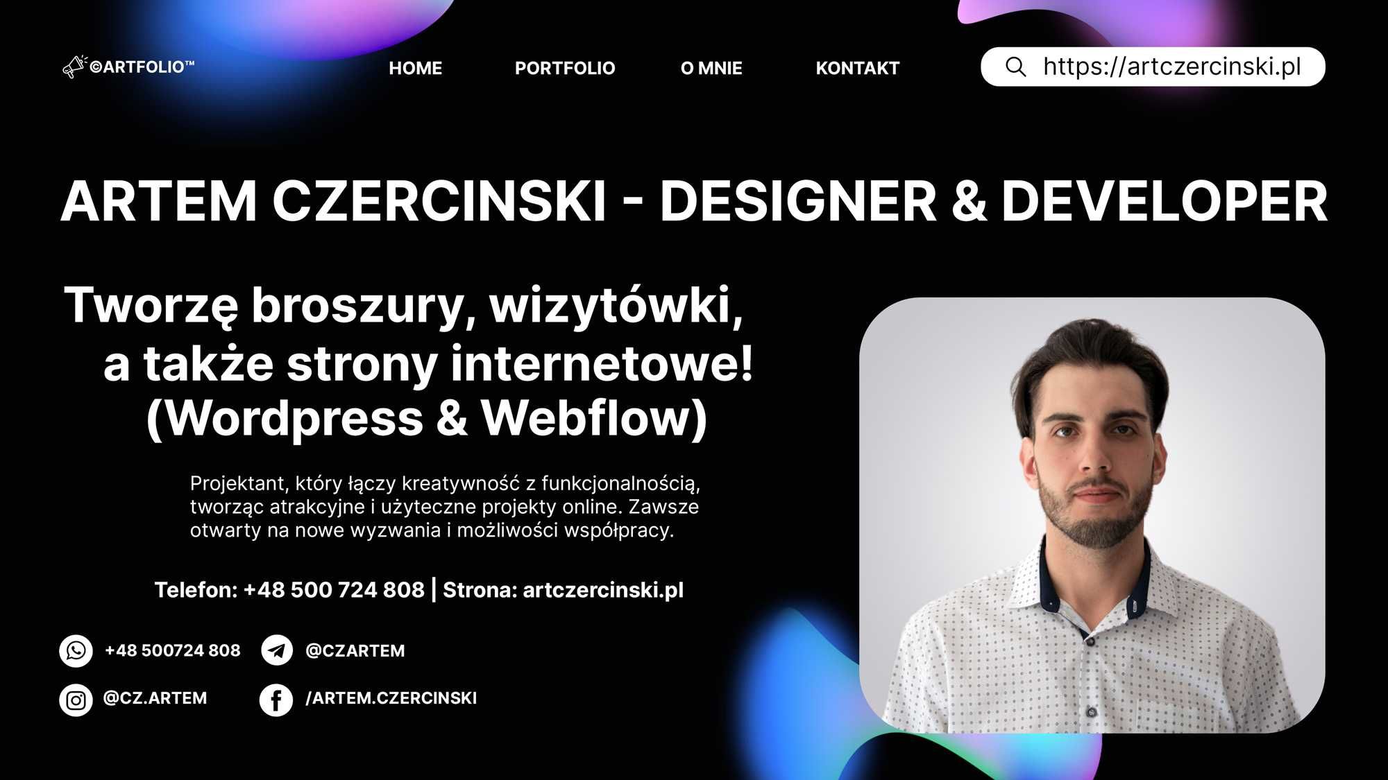 Tworzę strony internetowe na platformie (Wordpress i Webflow).