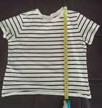 146 / 152 t-shirt w biało czarne paski h&m