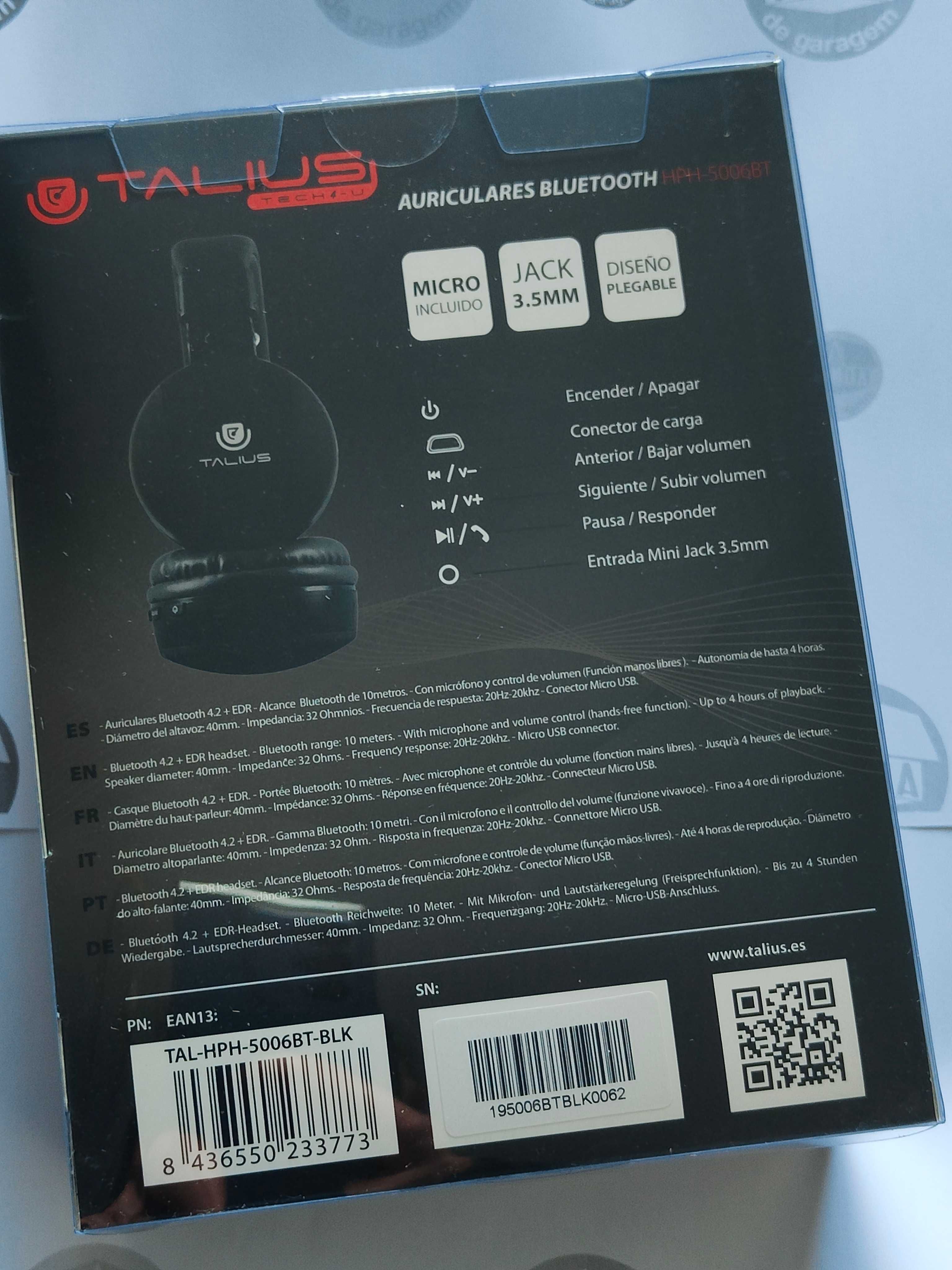 Auscultadores Talius HPH-5006BT bluetooth black