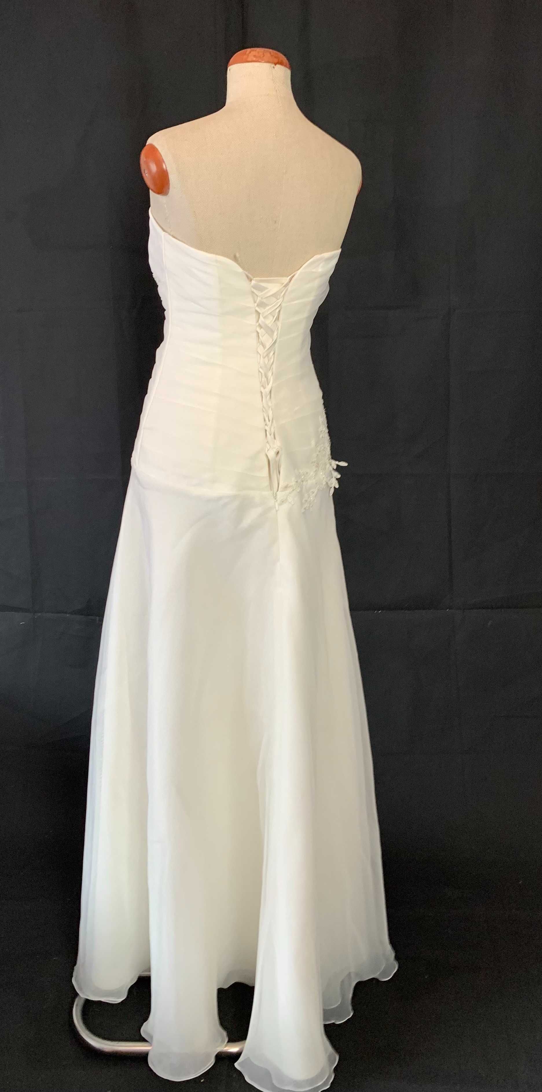 Nowa Suknia Ślubna Biała Gorset M L 38 40 Linia A Cottagecore vintage