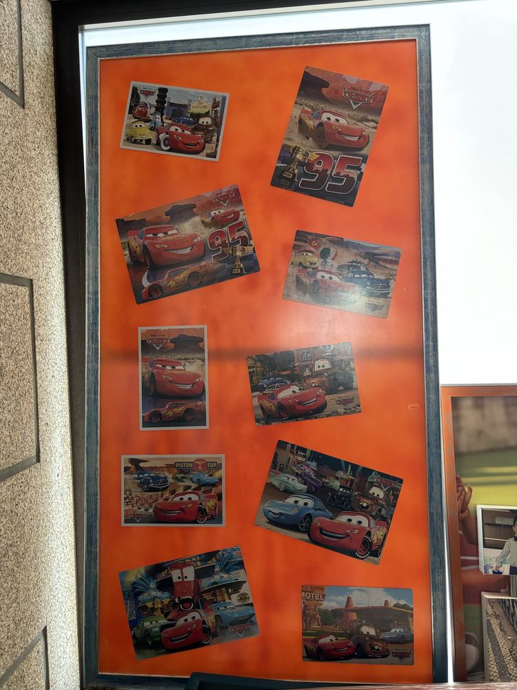 Quadro com puzzles Faísca McQueen