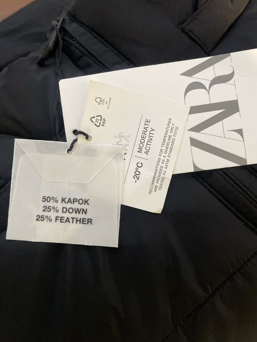 Жіночий зимовий пуховик Zara, пух/перо розмір М-Л новий