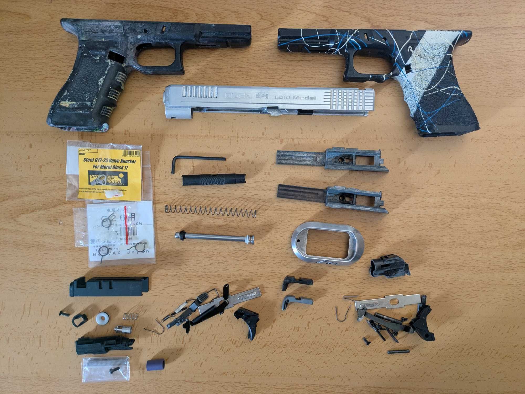 Peças originais e de upgrade p/ Tokyo Marui Glock 1911 Hi-capa