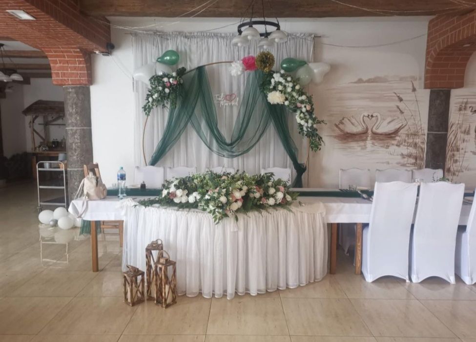 Złote koło weselne ozdobne