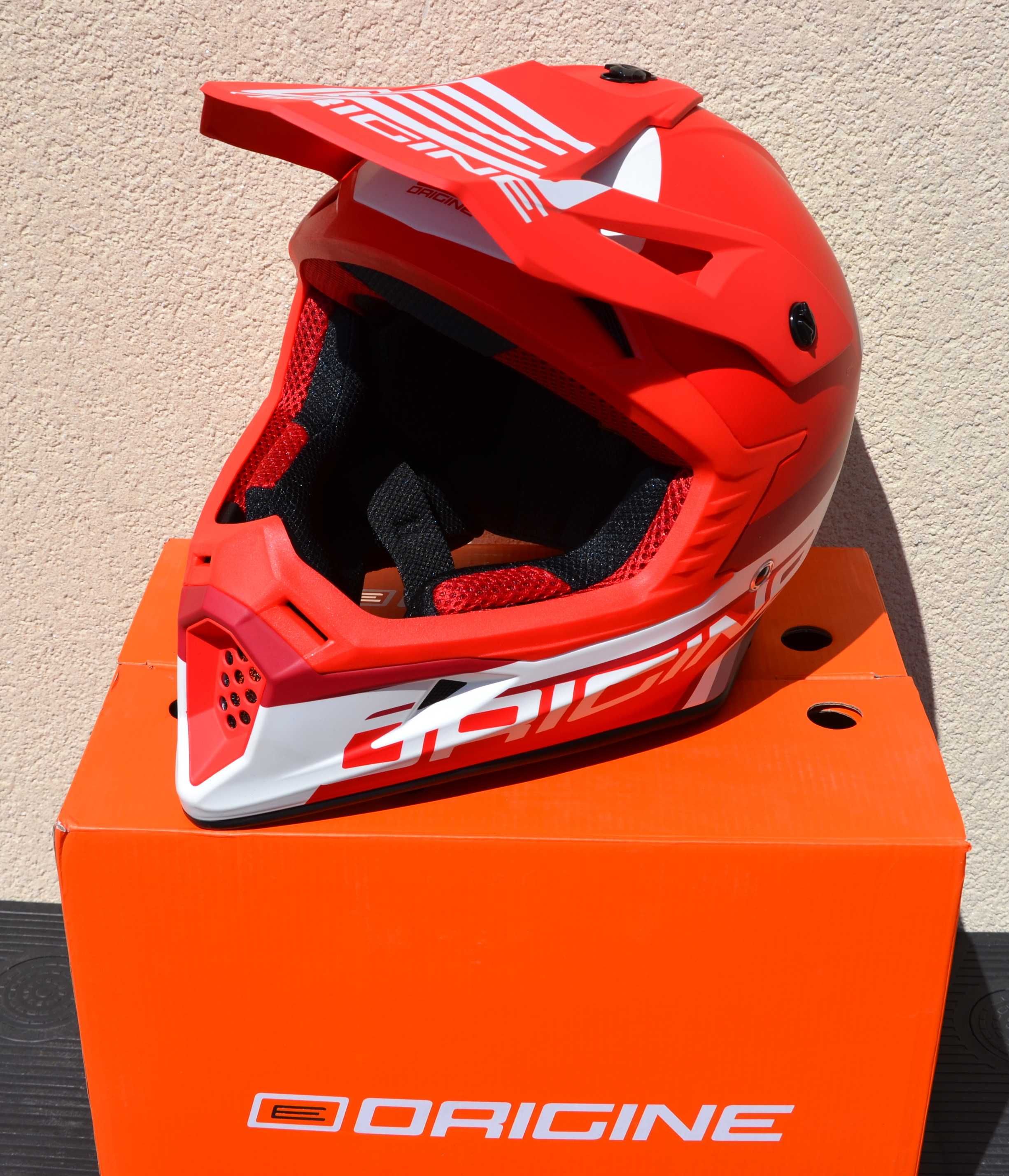 Kask ORIGINE HERO MX red-white matt XL