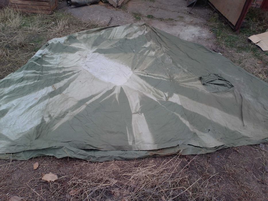 Брезент и брезентовая палатка, рукавицы