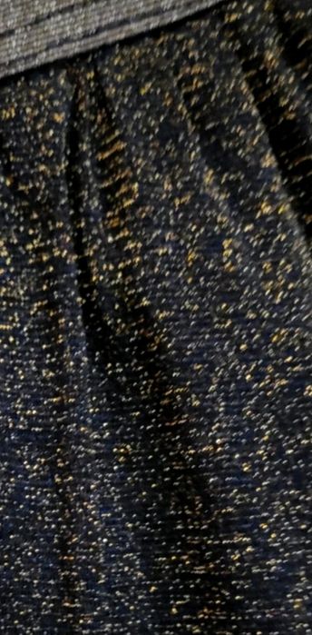 Brokatowa czarna spódniczka tiulowa 10lat halloween