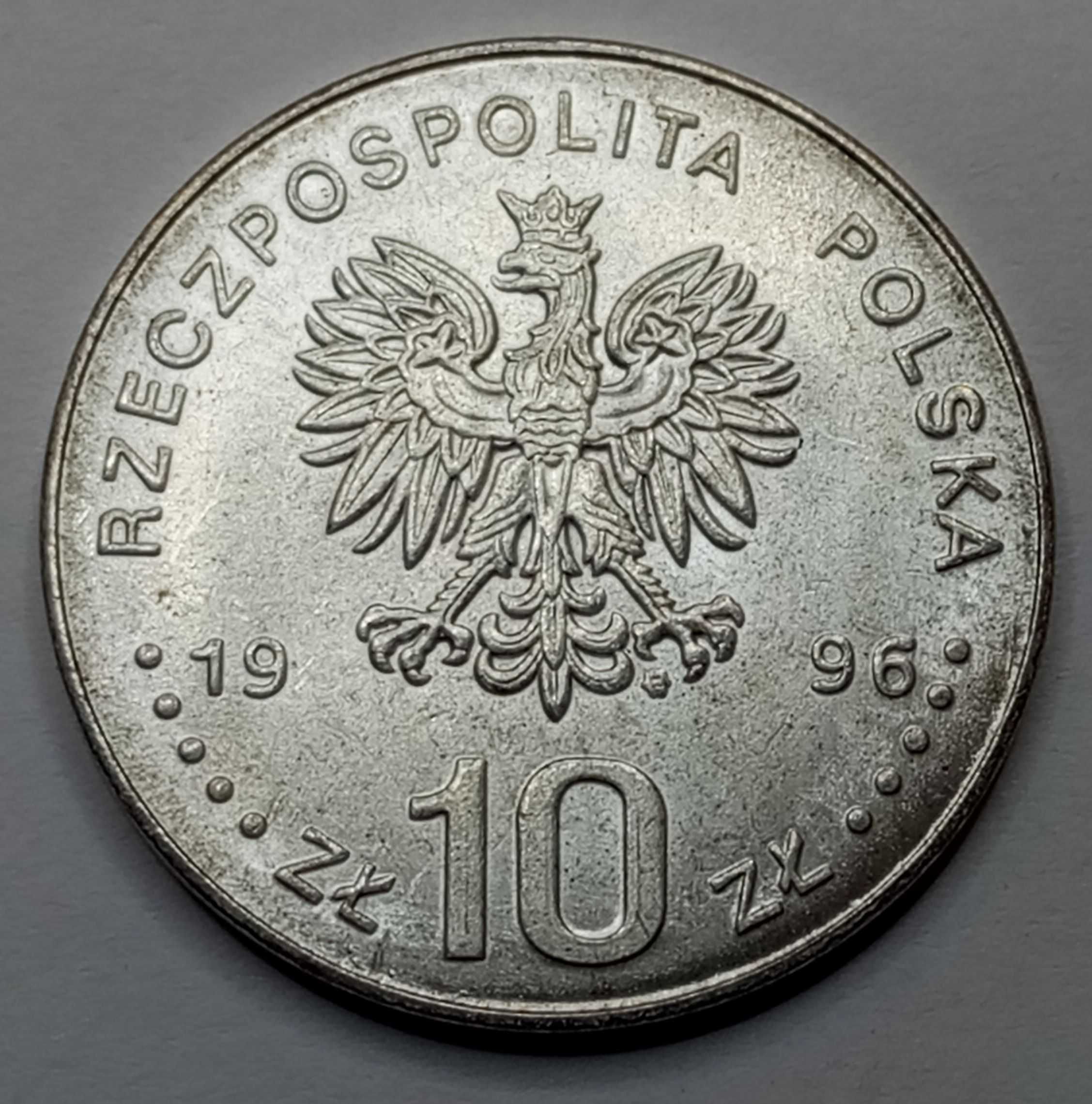 10 zł - ZYGMUNT II AUGUST - półpostać -1996- KOPIA